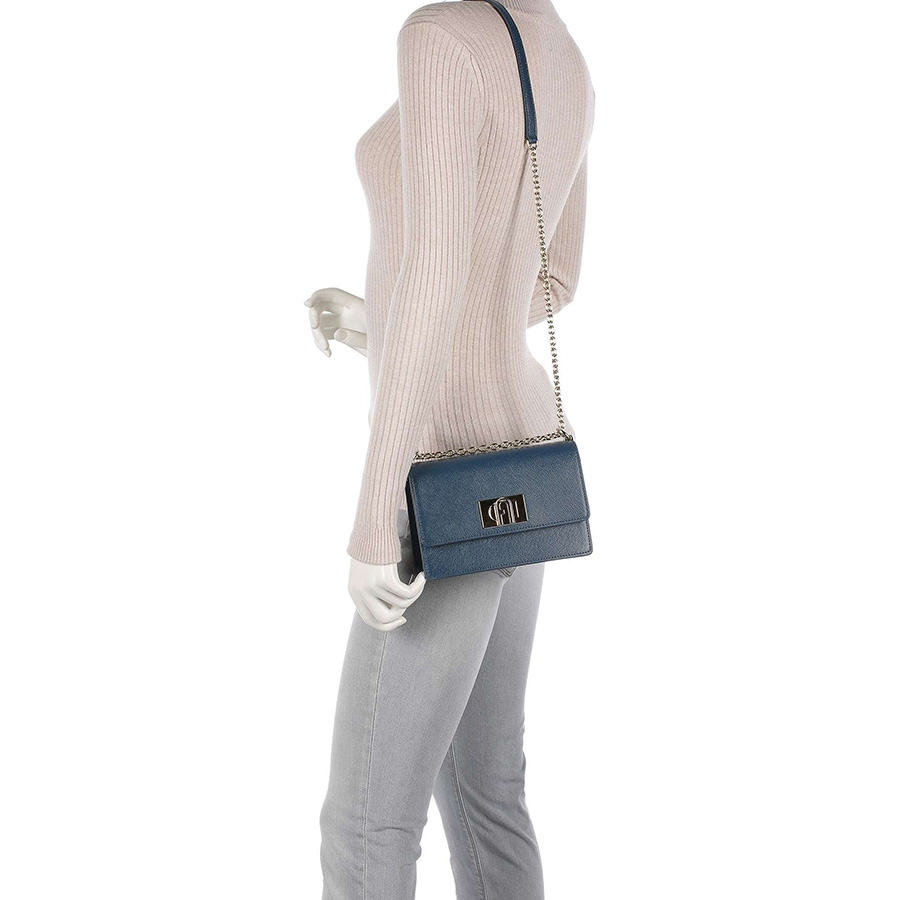 Túi Đeo Chéo Nữ Furla 1927 Mini Crossbody Bag Grained Cow Leather Petrol B-BAFKACO-ARE000-1785S Màu Xanh Navy