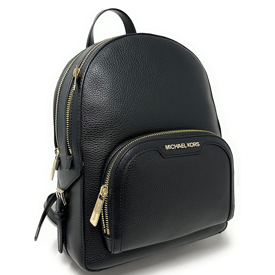Balo Nữ Michael Kors MK Jaycee Medium Logo Backpack Black Màu Đen