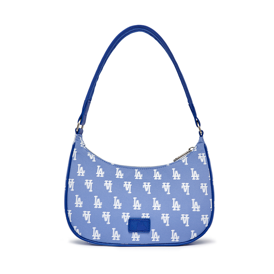 Túi Đeo Vai Nữ MLB Jacquard Hobo Monogram LA Dodgers 3ABQS012N-07CBL Màu Xanh Blue