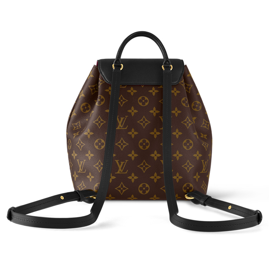 BaLo Nữ Louis Vuitton LV Montsouris BB Backpack Monogram Nâu Đen Canvas Best Quality M45515 Màu Nâu Đen