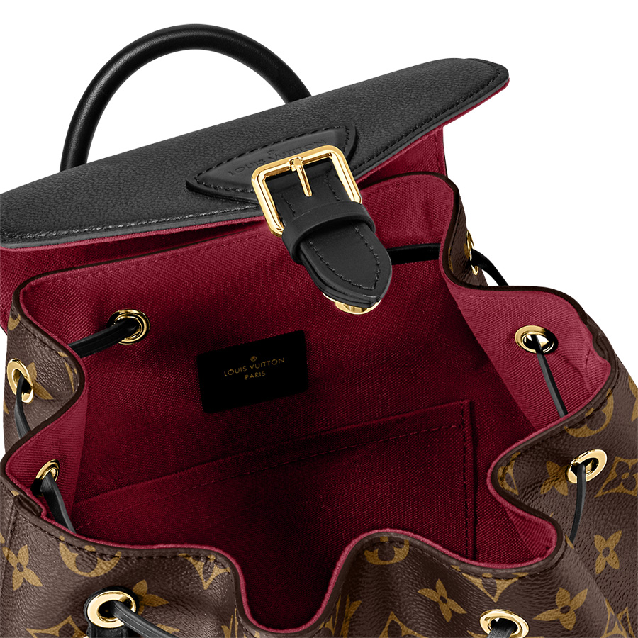 BaLo Nữ Louis Vuitton LV Montsouris BB Backpack Monogram Nâu Đen Canvas Best Quality M45515 Màu Nâu Đen