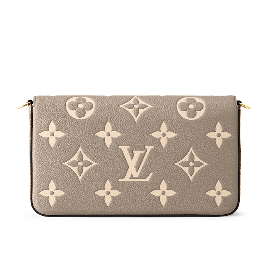 Túi Đeo Chéo Nữ Louis Vuitton LV  Félicie Pochette Bag M69977 Màu Xám