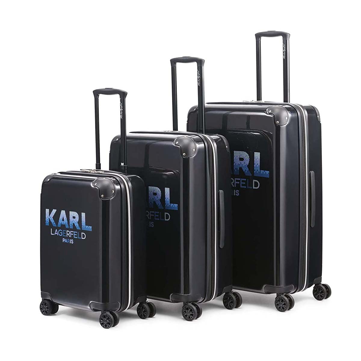 Vali Karl Lagerfeld Paris 28 Sequin Hardside Spinner Suitcase Màu Đen