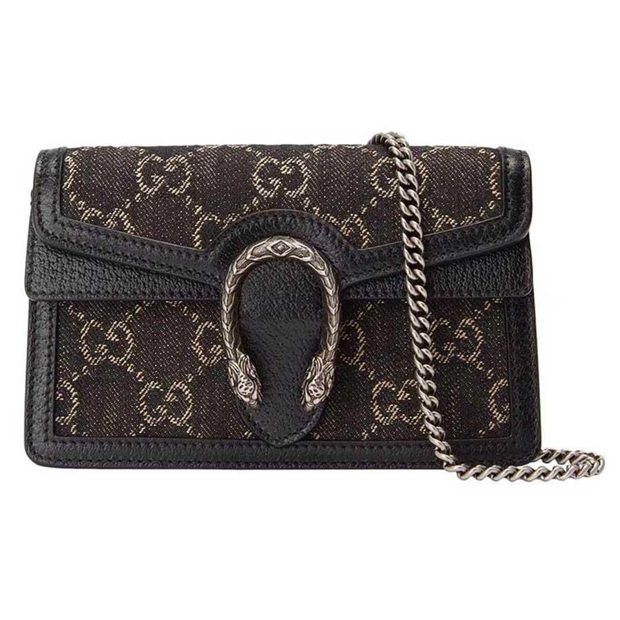 Túi Đeo Chéo Nữ Gucci Dionysus Super Mini Bag Màu Đen Xám