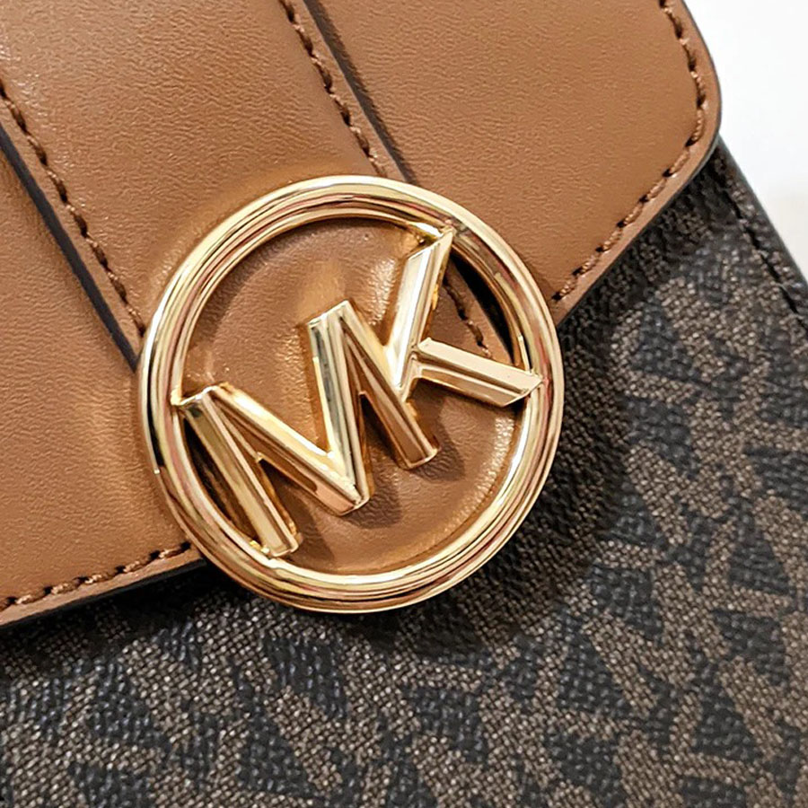 Túi Đeo Chéo Michael Kors MK Small Logo Smartphone Crossbody Bag 35S2GNMC5B Màu Nâu