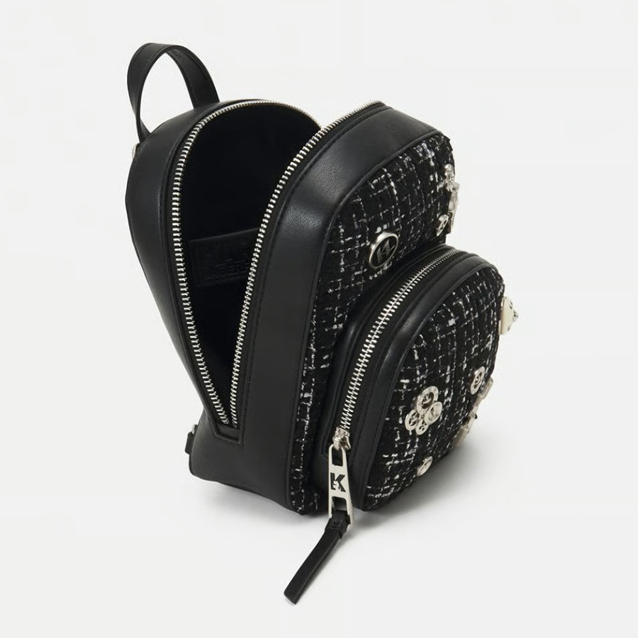 Balo Nữ Karl Lagerfeld Wool Backpack Màu Đen