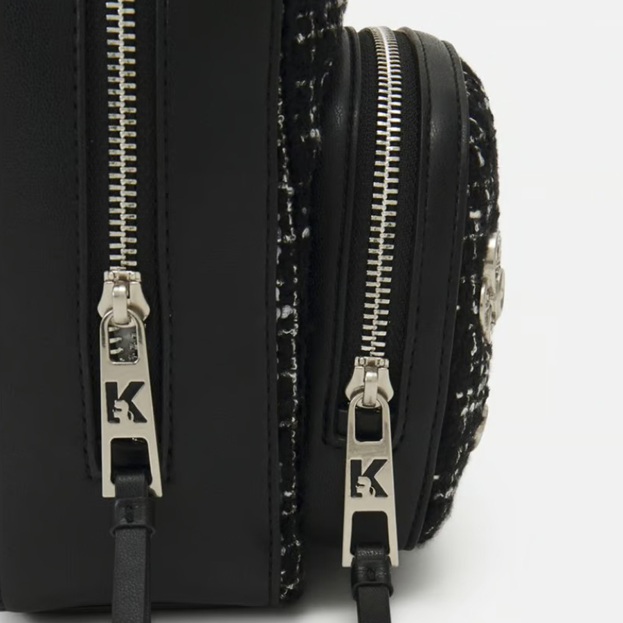 Balo Nữ Karl Lagerfeld Wool Backpack Màu Đen