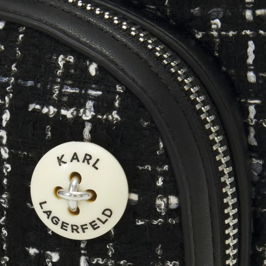 Balo Nữ Karl Lagerfeld Wool Backpack Màu Đen