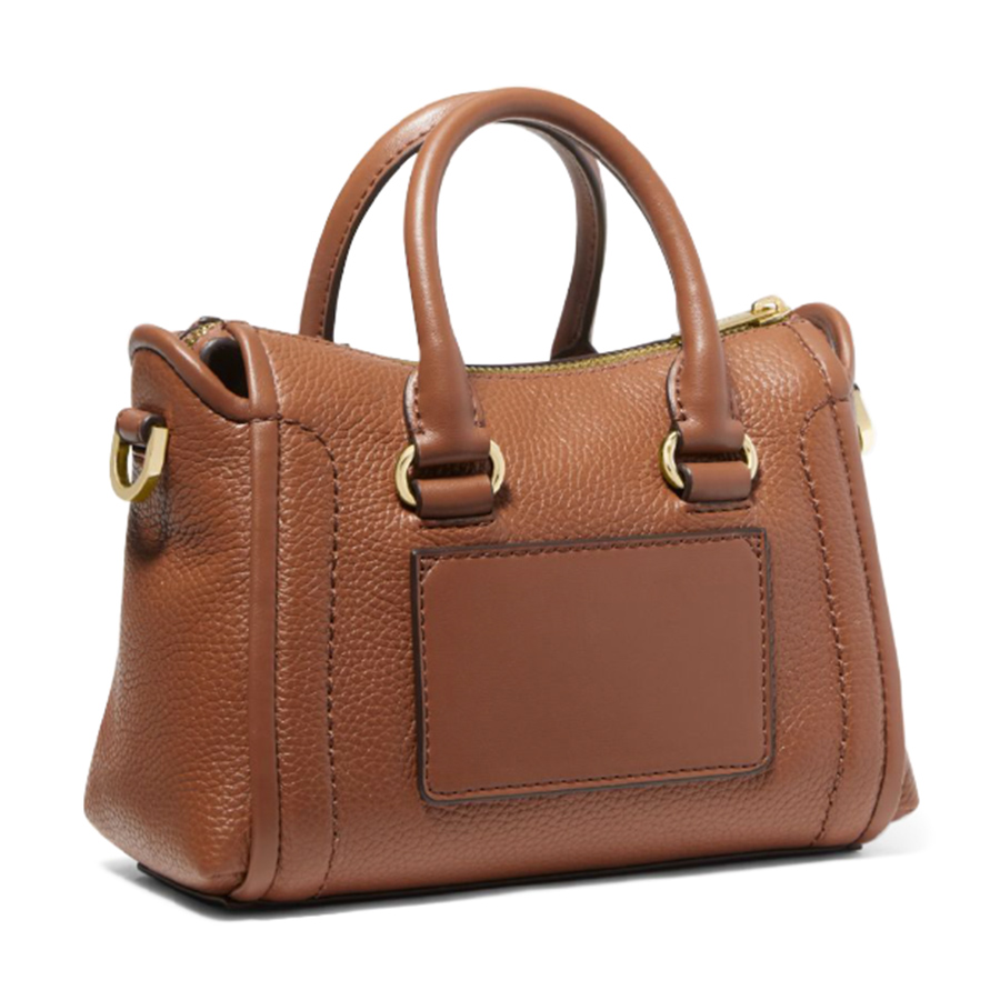 Túi Xách Tay Nữ Michael Kors MK Carine Extra-Small Pebbled Leather Satchel 35F2GCCC5L Màu Nâu