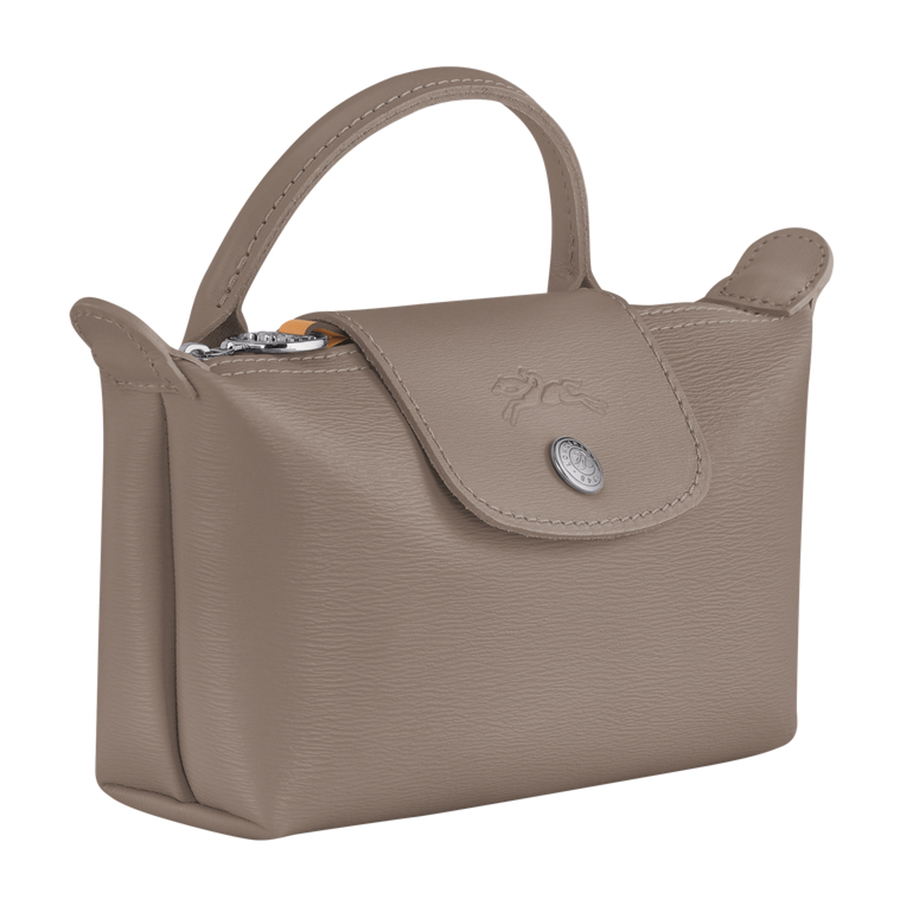 Túi Xách Tay Nữ Longchamp Le Pliage City Pouch With Handle Beige 34175HYQ015 Màu Kem