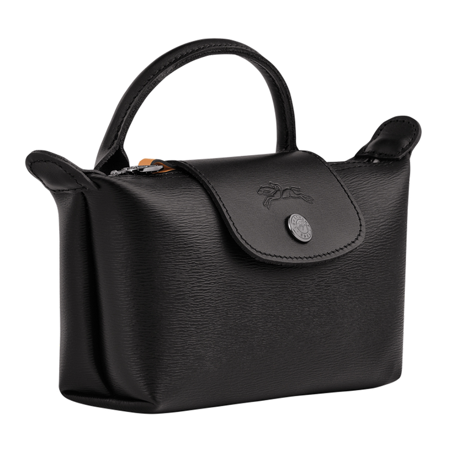 Túi Xách Tay Nữ Longchamp Le Pliage City Pouch With Handle Black 34175HYQ001 Màu Đen