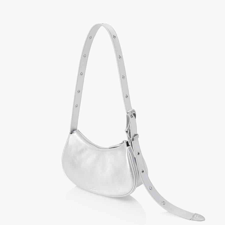 Túi Đeo Vai Nữ Find Kapoor Belty Bag 25 Crinkled  Silver Màu Bạc