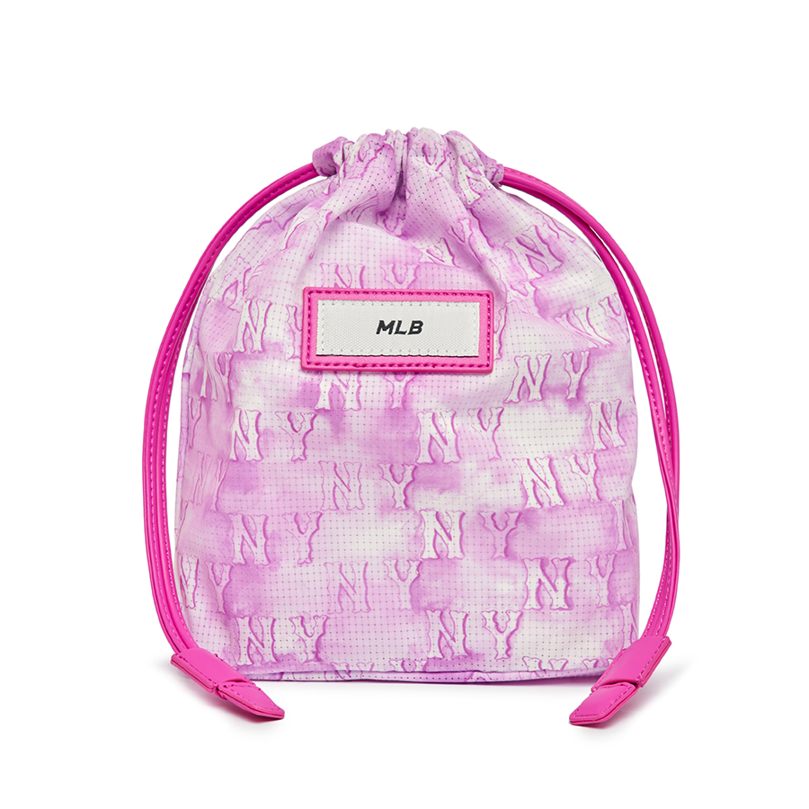 Túi Xách Tay Nữ MLB Basic Logo Bag New York Yankees 7ACRM0533 Màu Hồng