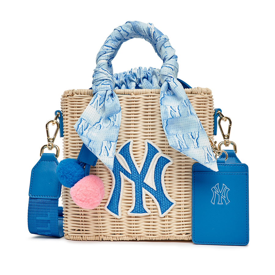 Túi Xách Tay Nữ MLB Basic Logo Bag New York Yankees 7ACRM0533 Màu Xanh