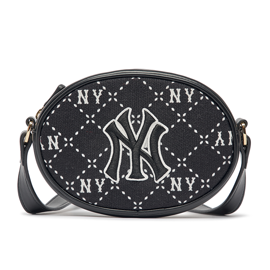 Túi Đeo Chéo MLB Kids Monogram Jacquard Rattan Cross Bag New York Yankees 7ACRMD233-50KBS Màu Đen
