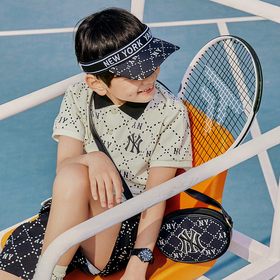 Túi Đeo Chéo MLB Kids Monogram Jacquard Rattan Cross Bag New York Yankees 7ACRMD233-50KBS Màu Đen