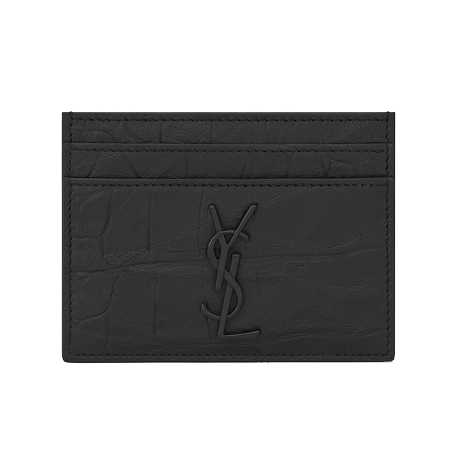 Ví Đựng Thẻ Yves Saint Laurent YSL Monogram 485631C9H0U1000 Màu Đen