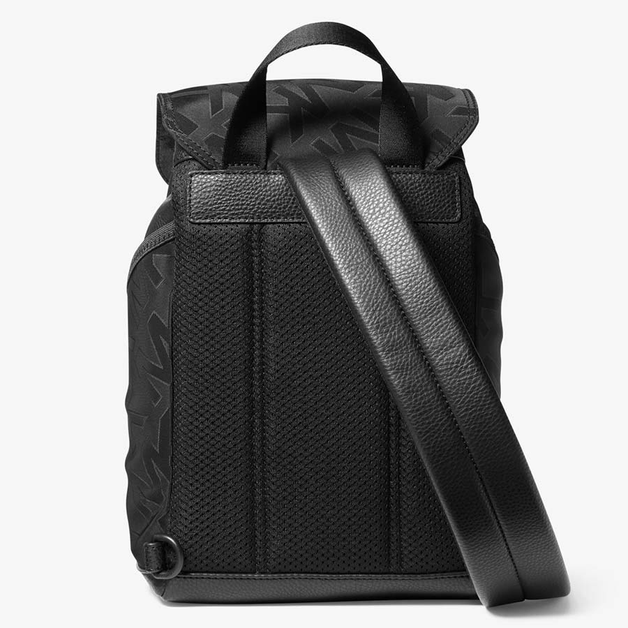 Balo Nam Michael Kors MK Men's Kent Logo Jacquard Nylon Sling Pack 37S3LKNC2O Màu Đen