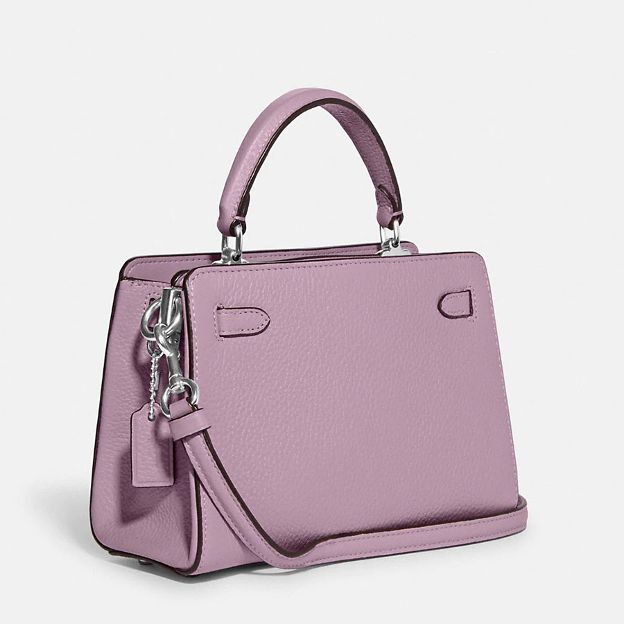Túi Đeo Chéo Coach Mini Lane Top Handle In Signature Canvas CC977 Màu Tím/Be