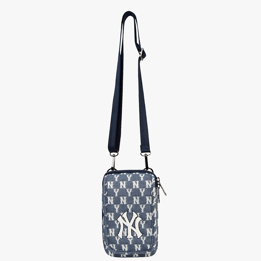 Túi Đeo Chéo MLB Monogram New York Yankees Crossbody Bag 32BGDD011-50N Màu Xanh Denim