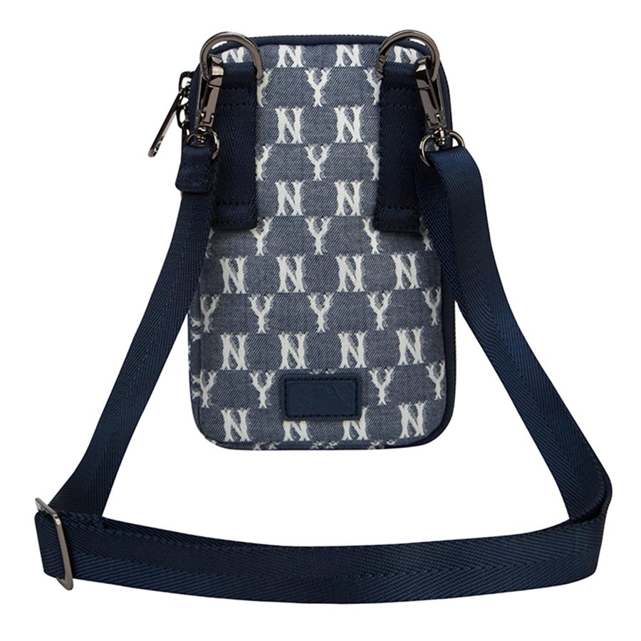 Túi Đeo Chéo MLB Monogram New York Yankees Crossbody Bag 32BGDD011-50N Màu Xanh Denim