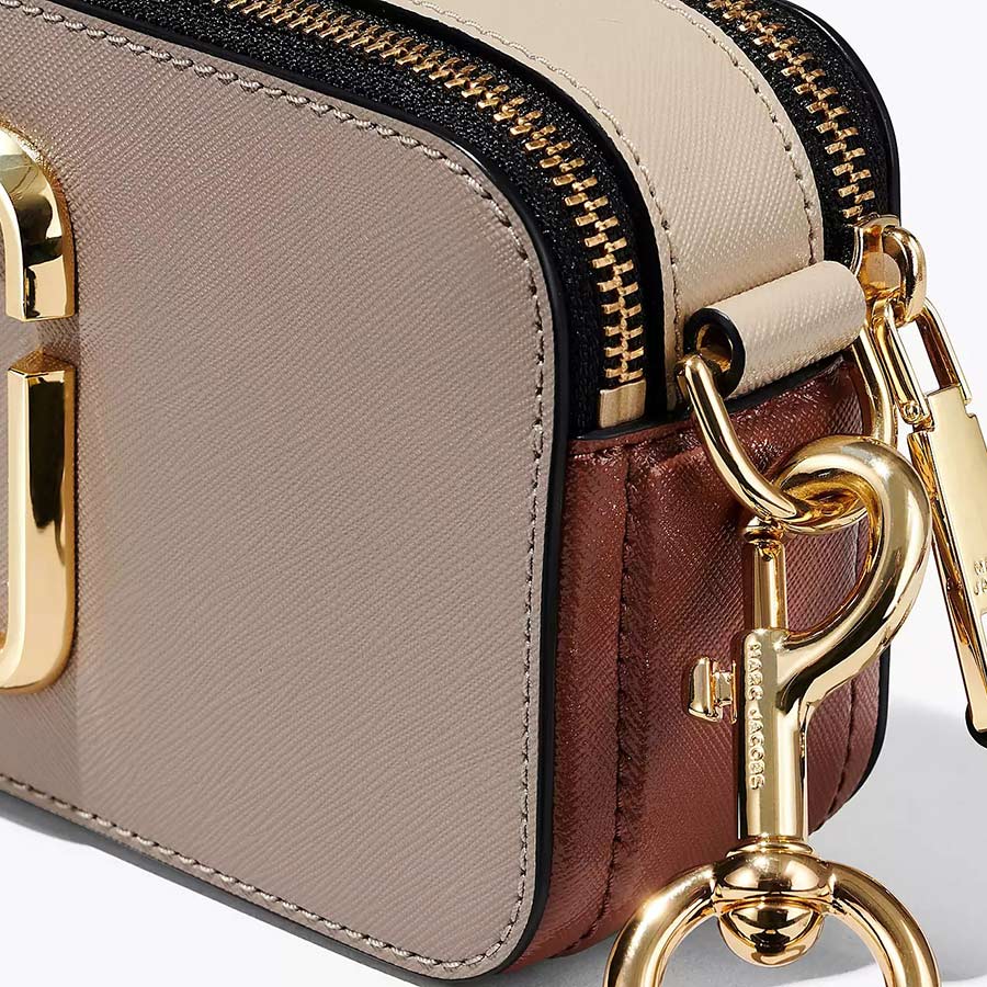 Túi Đeo Chéo Marc Jacobs The Snapshot Crossbody Bag Cement Multi Màu Nâu