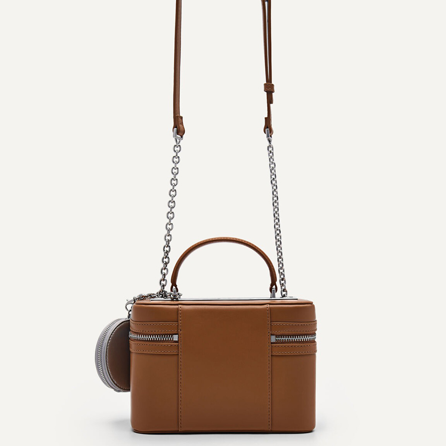 Túi Đeo Chéo Nữ Pedro Ari Boxy Shoulder Bag - Camel PW2-76390057-2 Màu Nâu