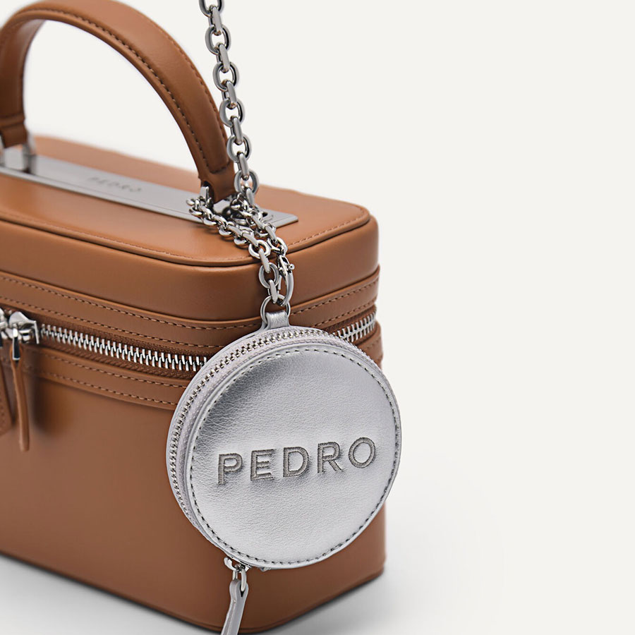 Túi Đeo Chéo Nữ Pedro Ari Boxy Shoulder Bag - Camel PW2-76390057-2 Màu Nâu