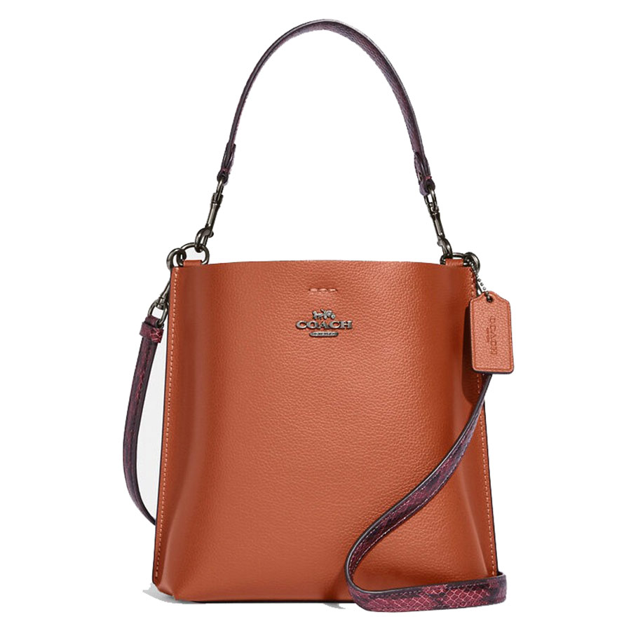 Túi Đeo Chéo Nữ Coach Mollie Bucket Bag 22 CB901 Màu Cam Cháy