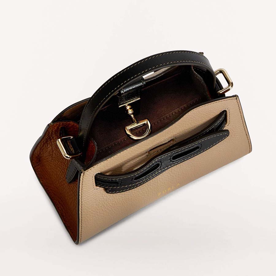 Túi Đeo Chéo Furla Margherita Top Handle Mini Greige Màu Be