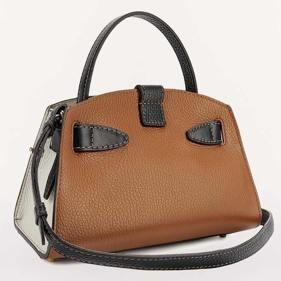 Túi Đeo Chéo Furla Top Handle Mini Cognac H Margherita Màu Nâu Đen