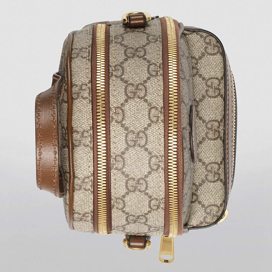 Balo Gucci Mini Canvas Interlocking G Backpack Màu Nâu