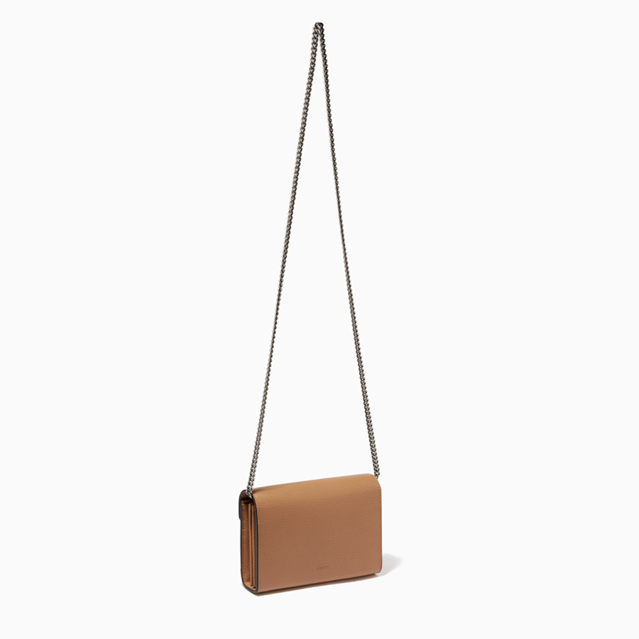 Túi Đeo Chéo Gucci Dionysus Mini Chain Bag in Leather Màu Beige