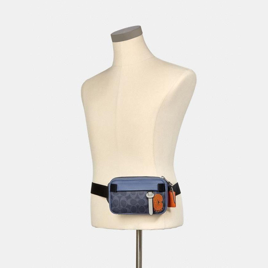 Túi Đeo Chéo Coach Mini Edge Belt Bag C2964 QBSDQ PVC Phối Màu