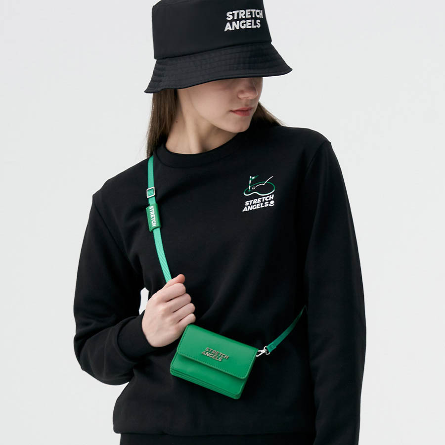 Túi Đeo Chéo Stretch Angels Mini Flap Off White SWCR00321 Màu Xanh Green