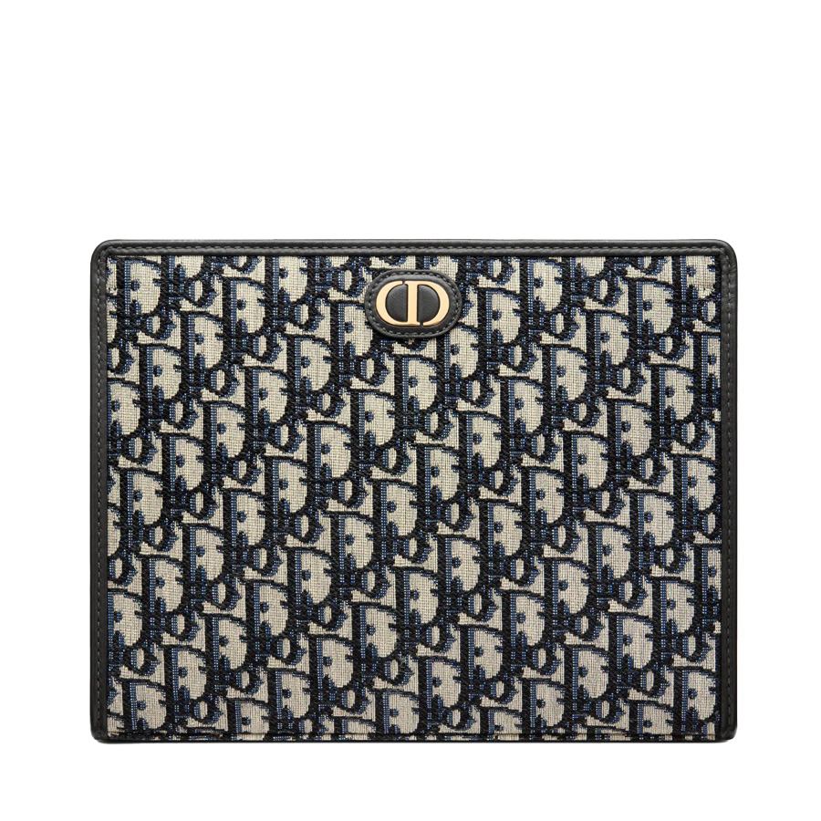 Túi Xách Dior 30 Montaigne Pouch Clutch S2107UTZQ_M928 Màu Đen