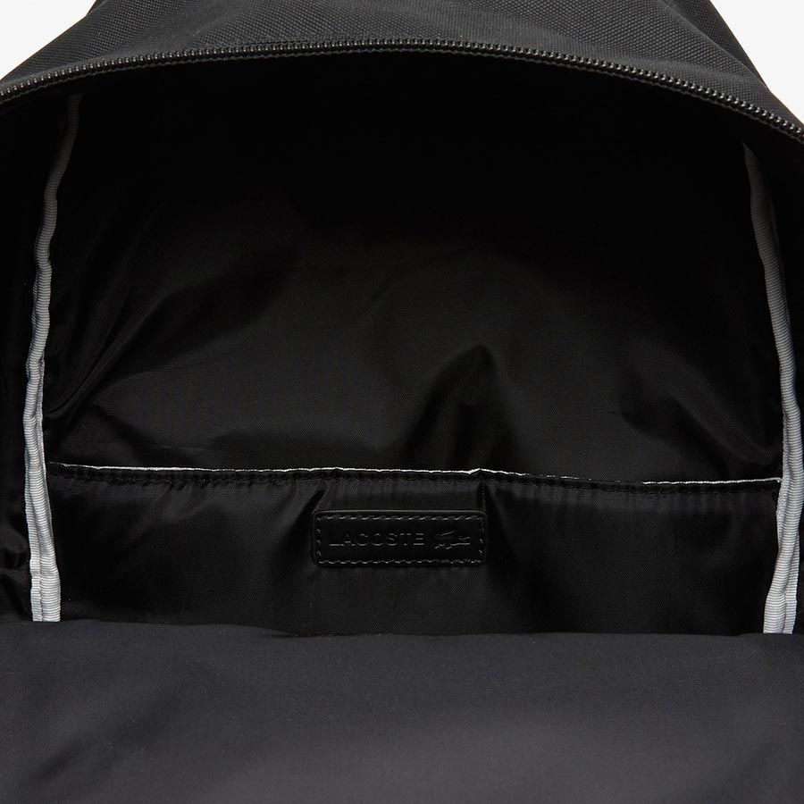 Balo Lacoste Unisex Contrast Inscription Backpack Black NH4044NZ Màu Đen