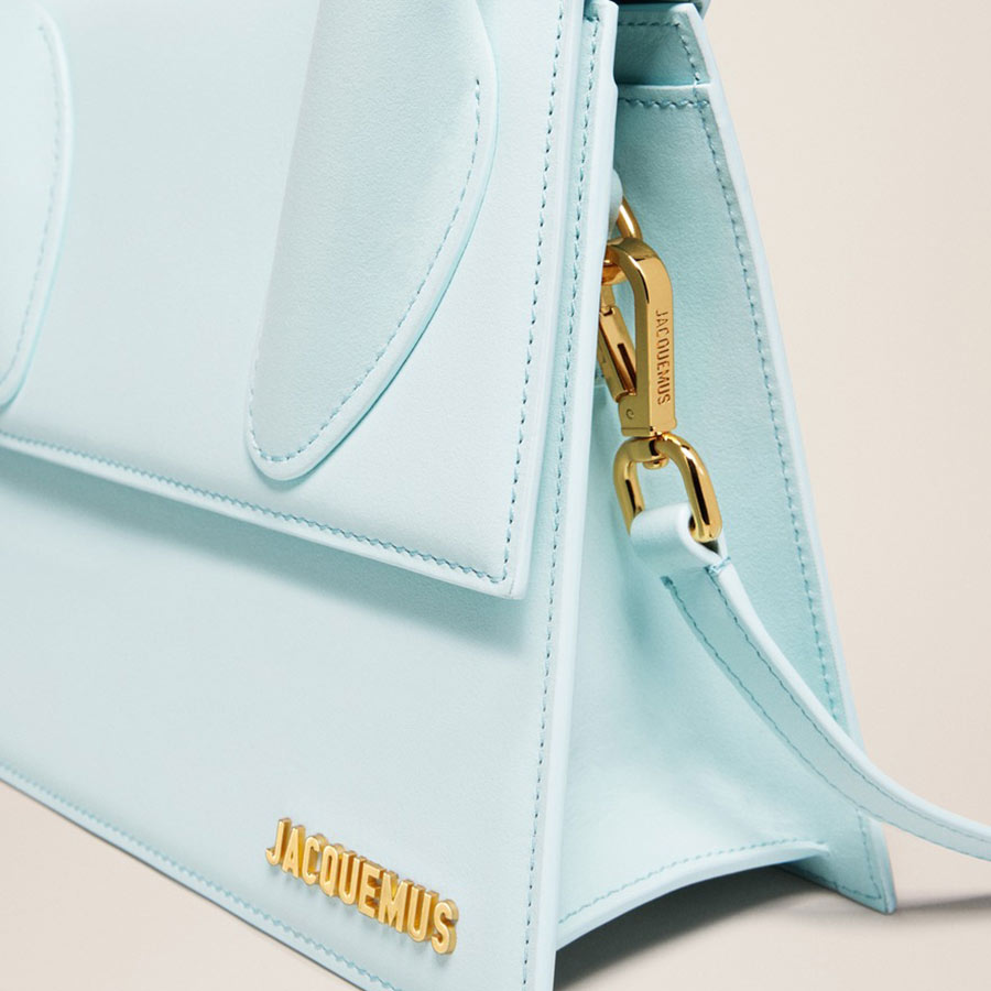 Túi Xách Jacquemus Large Signature Handbag Pale Blue 213BA003-3088-310 Màu Xanh Nhạt