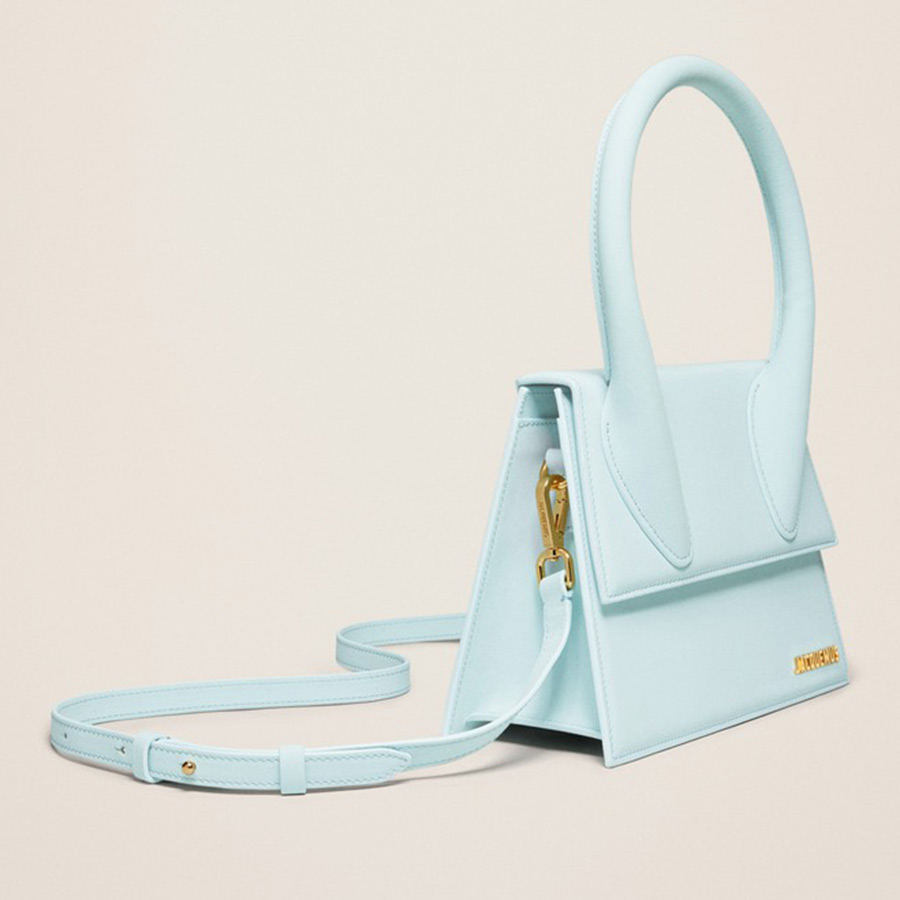 Túi Xách Jacquemus Large Signature Handbag Pale Blue 213BA003-3088-310 Màu Xanh Nhạt