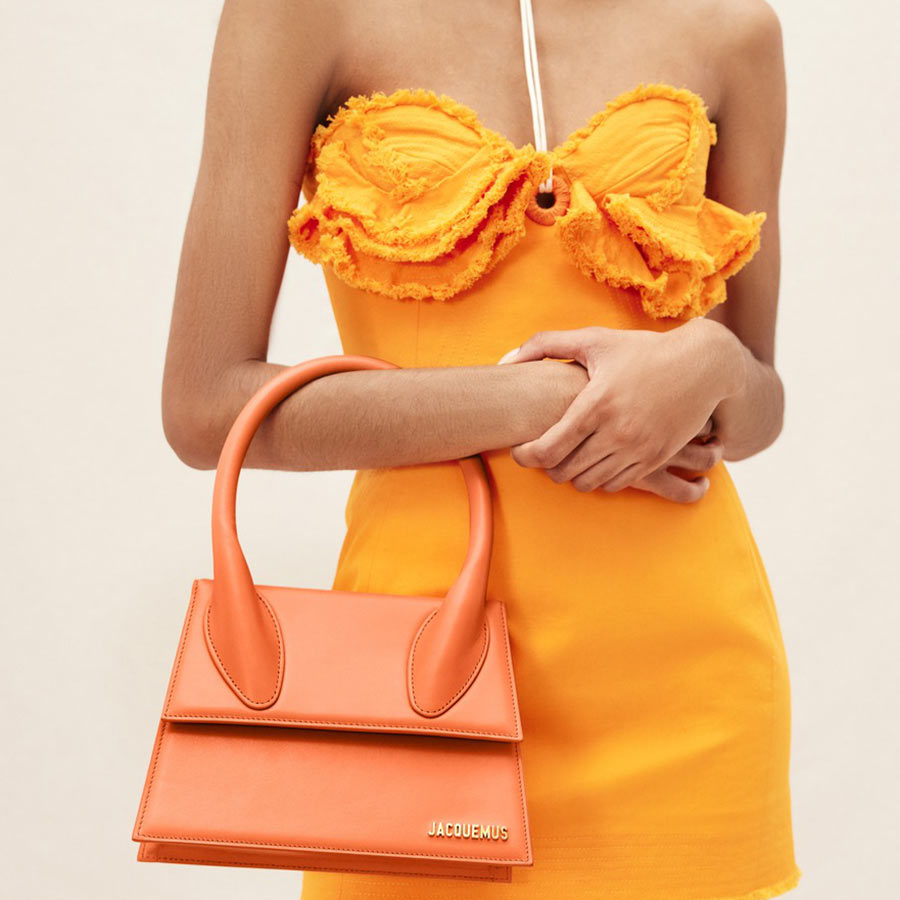 Túi Xách Jacquemus Le Grand Chiquito Large Signature Handbag Orange 213BA003-3060-750 Màu Cam