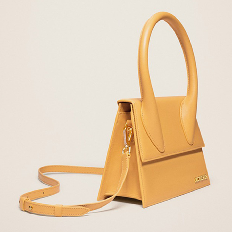 Túi Xách Jacquemus Le Grand Chiquito Large Signature Handbag Dark Yellow 213BA003-3060-290 Màu Vàng Nghệ