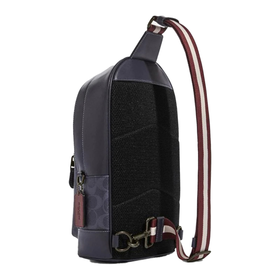Balo Coach West Pack In Signature Canvas With Varsity Motif Cb913 Màu Xanh Đen