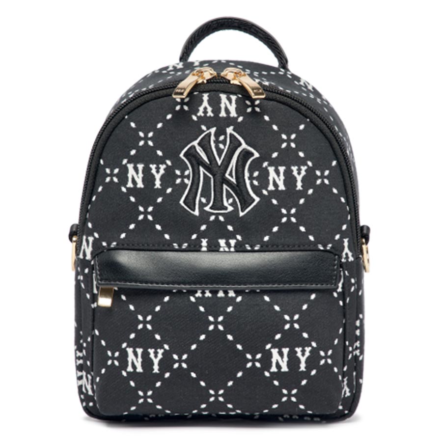 Balo Trẻ Em MLB Diamond Monogram Jacquard Mini Backpack New York Yankees 7ABKMD23N-50BKS Màu Đen