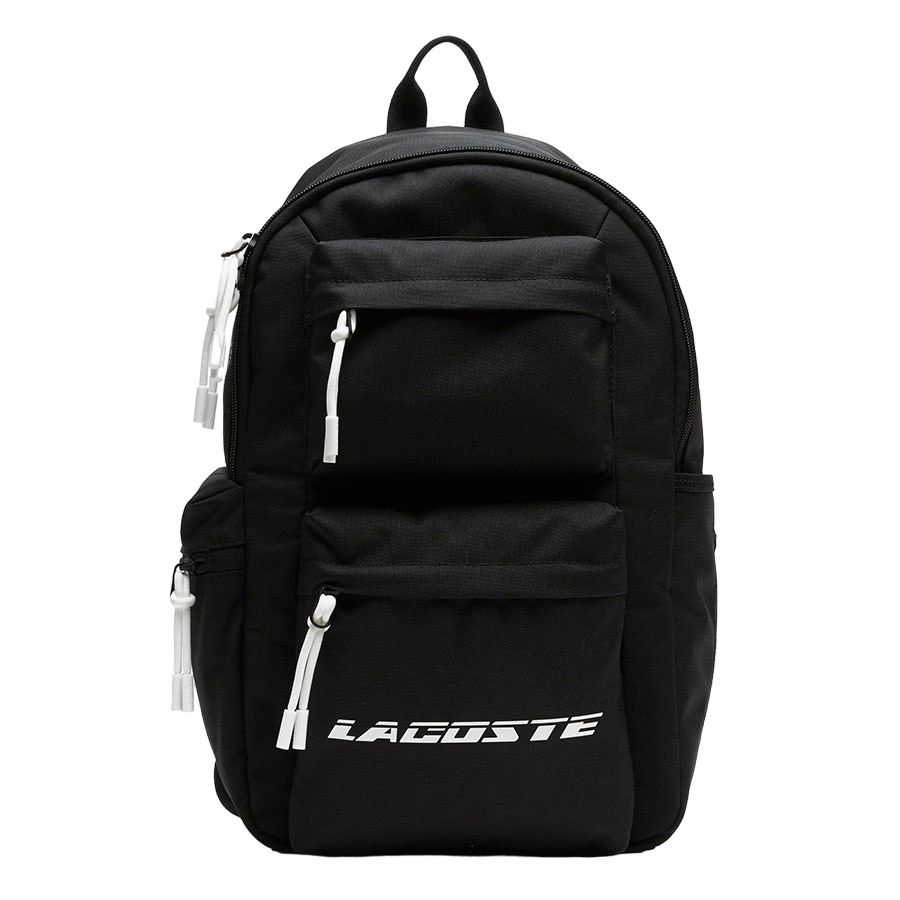 Balo Lacoste Unisex Contrast Inscription Backpack NH4044NZ Màu Đen