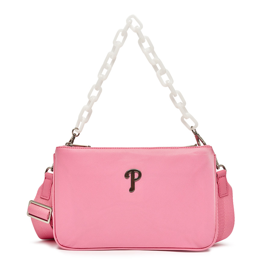Túi Đeo Chéo MLB Nylon Chainstrap Philadelphia Phillies 3ACRM023N-10PKL Màu Hồng