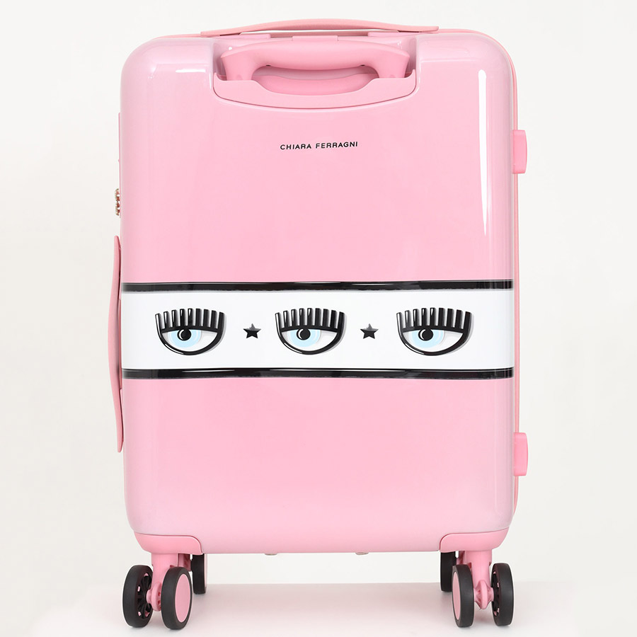 Vali Chiara Ferragni Logomania Hardshell Suitcase Màu Hồng Size Cabin