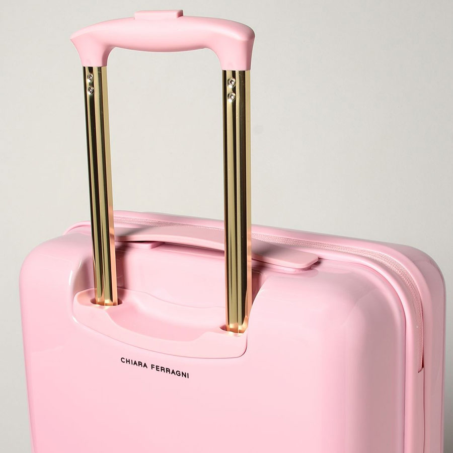 Vali Chiara Ferragni Logomania Hardshell Suitcase Màu Hồng Size Cabin