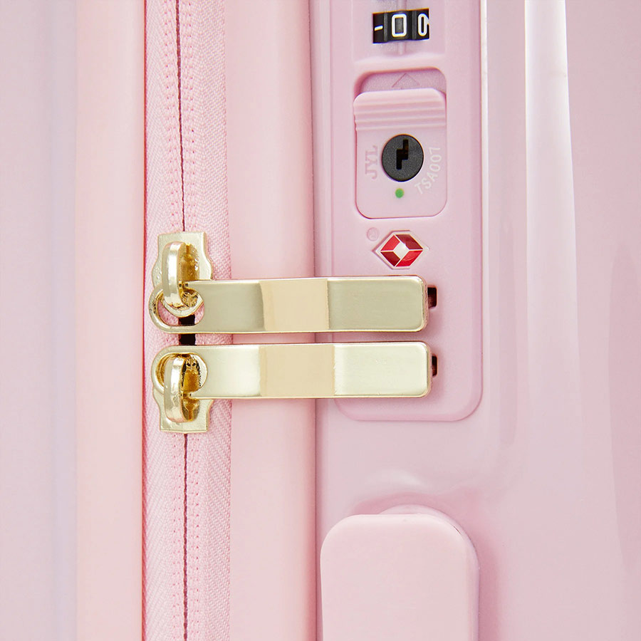Vali Chiara Ferragni Logomania Hardshell Suitcase Màu Hồng Size Cabin