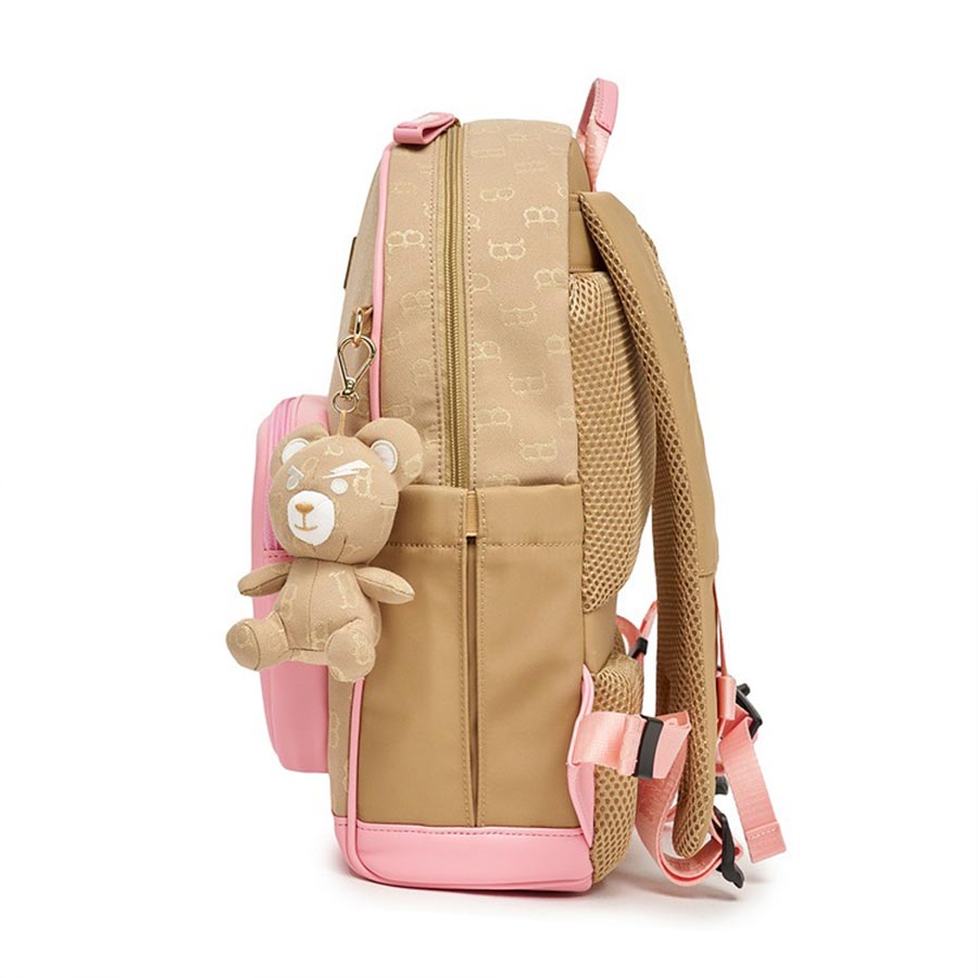 Balo Trẻ Em MLB Classic Monogram Boston Red Sox 7ABKM023N-43GOS Màu Be Hồng