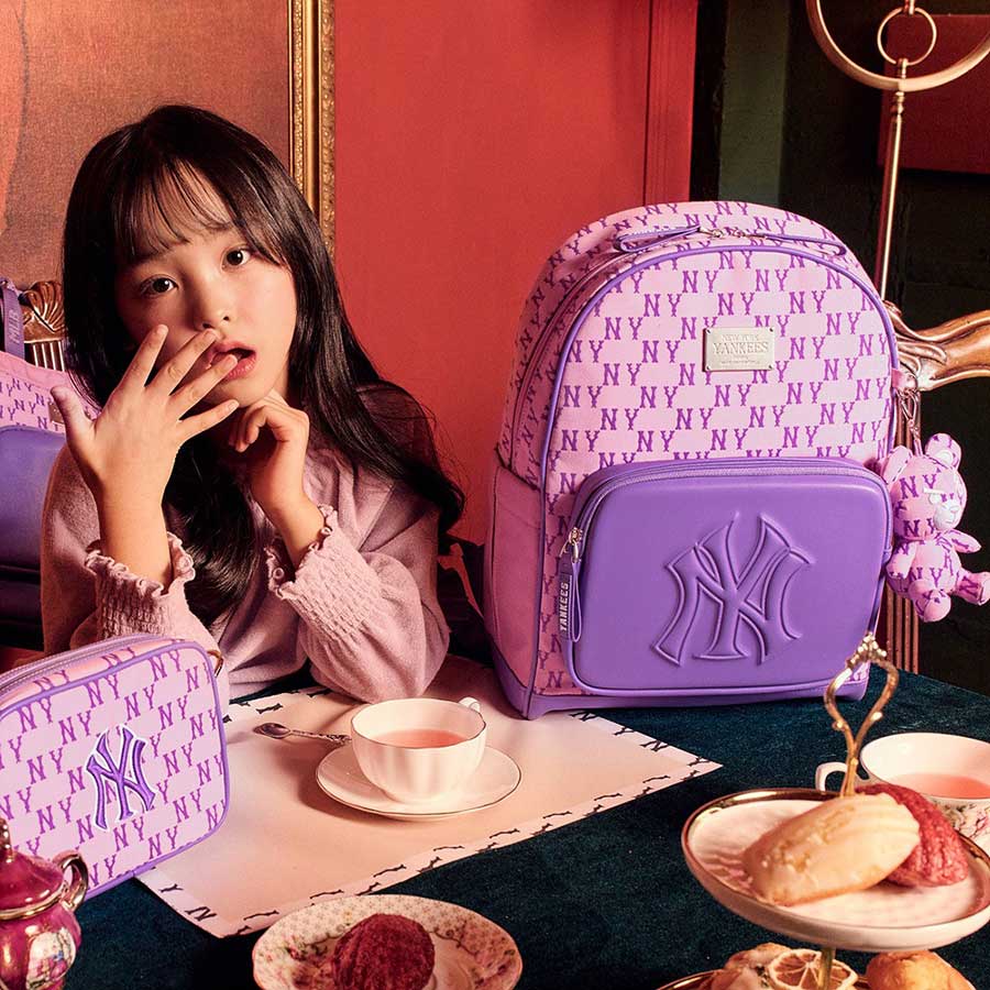 Balo Trẻ Em MLB Classic Monogram New York Yankees 7ABKM023N-50PKS Màu Hồng